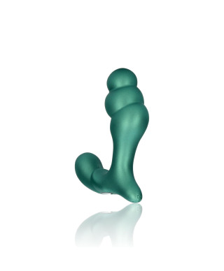 Stacked Vibrating Prostate Massager with Remote Control - Metallic Green