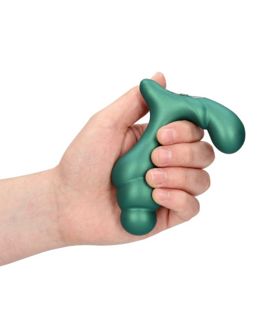 Stacked Vibrating Prostate Massager with Remote Control - Metallic Green