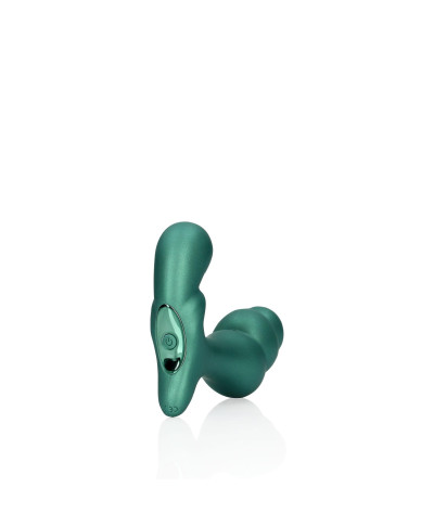 Stacked Vibrating Prostate Massager with Remote Control - Metallic Green