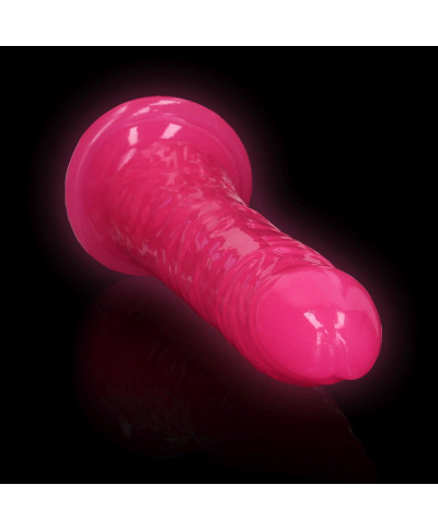 Slim Realistic Dildo with Suction Cup - Glow in the Dark - 8 20 cm