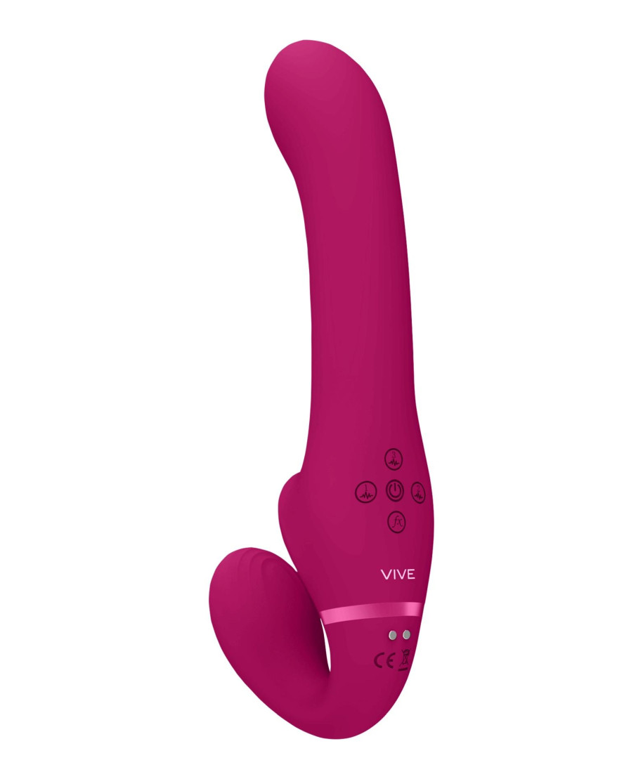 Ai - Dual Vibrating Air Wave Tickler Strapless Strapon