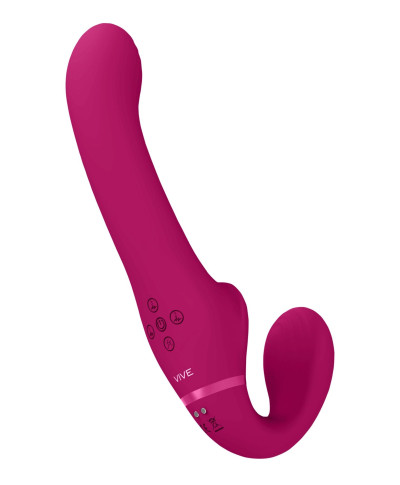 Ai - Dual Vibrating Air Wave Tickler Strapless Strapon