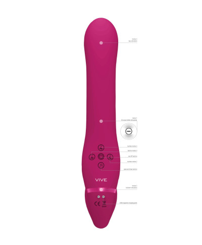 Ai - Dual Vibrating Air Wave Tickler Strapless Strapon