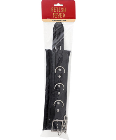 Fetish Fever - Cuffs with chain - Black