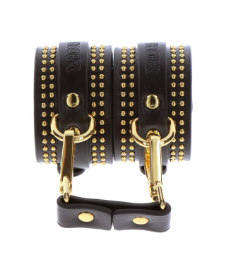 Studded Wrist Cufs Set Black