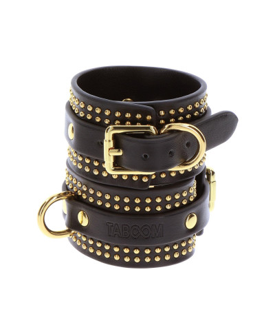 Studded Wrist Cufs Set Black