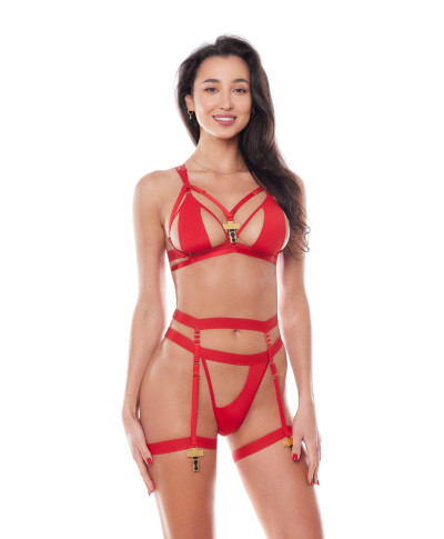 AUBREY RED HARNESS SM