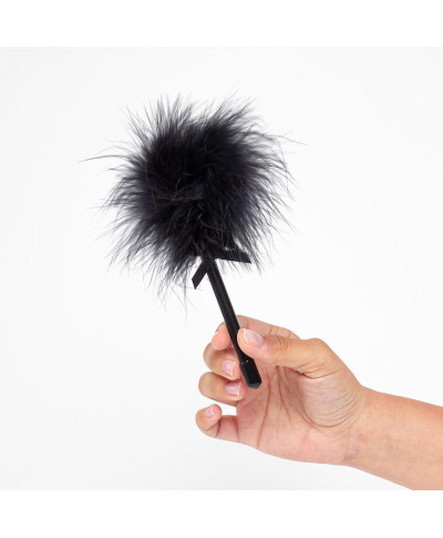 MINI BLACK FEATHER TICKLER