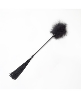 BLACK FEATHER TICKLER WHIP