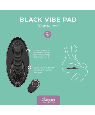 Vibe Pad Double Vibration with Remote Control - Black