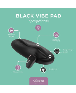 Vibe Pad Double Vibration with Remote Control - Black