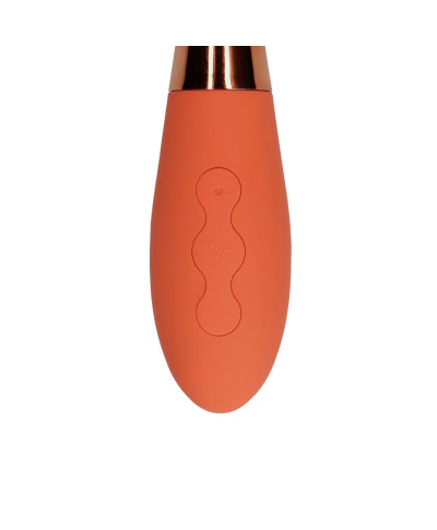 Silicone Rabbit Vibrator with Ribbed Clitoral Stimulator