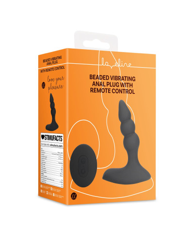 Beaded Vibrating Anal Plug with Remote Control