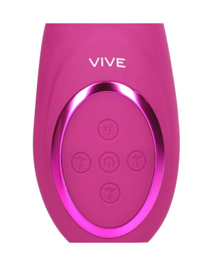 Gen - Rechargeable Triple Action G-Spot Vibrator with Pulse Wave and Vibrating Bristles - Pink