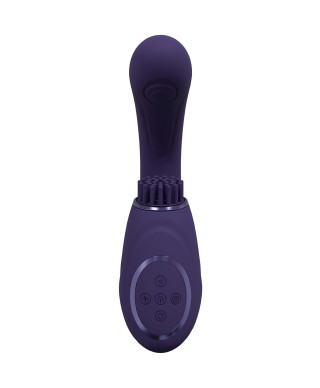 Gen - Rechargeable Triple Action G-Spot Vibrator with Pulse Wave and Vibrating Bristles - Purple