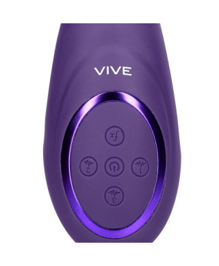 Gen - Rechargeable Triple Action G-Spot Vibrator with Pulse Wave and Vibrating Bristles - Purple