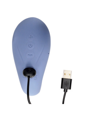 Twitch 3 - Rechargeable Vibrator Suction - Silicone - 10 Speed - BlueGrey