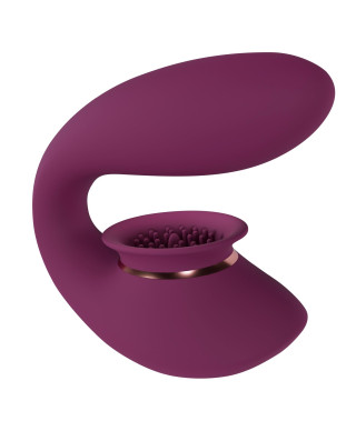 Twitch 3 - Rechargeable Vibrator Suction - Silicone - 10 Speed - Burgundy