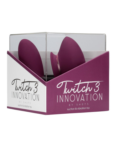 Twitch 3 - Rechargeable Vibrator Suction - Silicone - 10 Speed - Burgundy