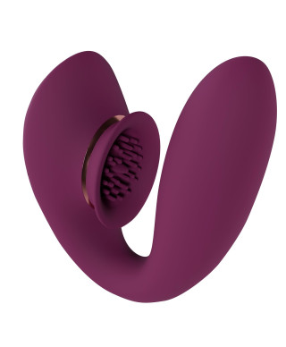 Twitch 3 - Rechargeable Vibrator Suction - Silicone - 10 Speed - Burgundy