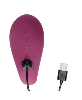 Twitch 3 - Rechargeable Vibrator Suction - Silicone - 10 Speed - Burgundy