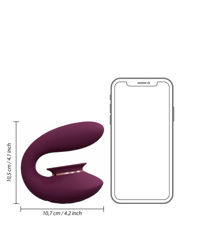 Twitch 3 - Rechargeable Vibrator Suction - Silicone - 10 Speed - Burgundy