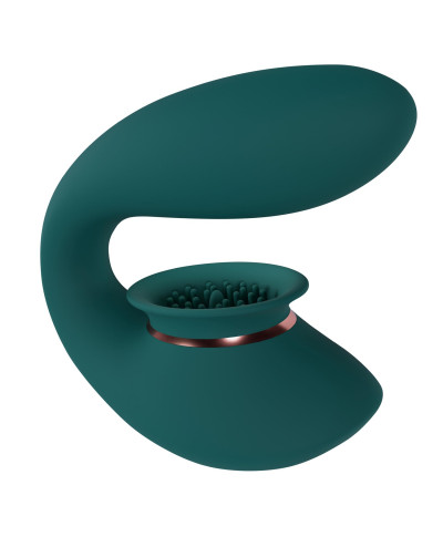 Twitch 3 - Rechargeable Vibrator Suction - Silicone - 10 Speed - Forest Green