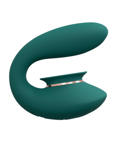 Twitch 3 - Rechargeable Vibrator Suction - Silicone - 10 Speed - Forest Green