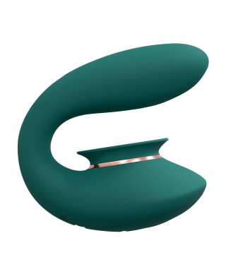 Twitch 3 - Rechargeable Vibrator Suction - Silicone - 10 Speed - Forest Green