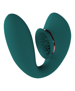 Twitch 3 - Rechargeable Vibrator Suction - Silicone - 10 Speed - Forest Green