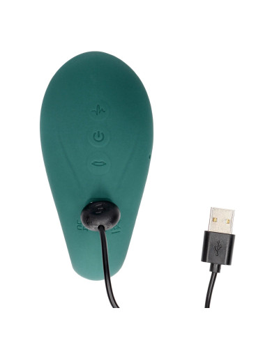 Twitch 3 - Rechargeable Vibrator Suction - Silicone - 10 Speed - Forest Green