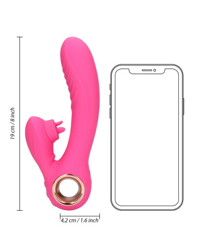 Tongue Flickering and Heating Rabbit Vibrator