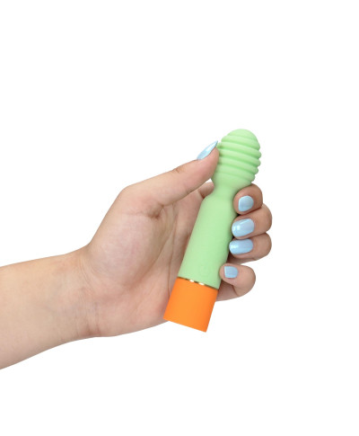 Ribbed Mini Vibrator with USB Charger