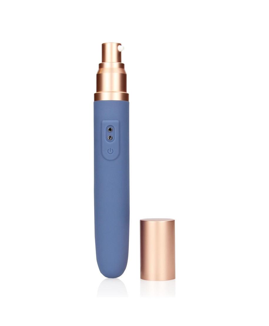 Travel Vibrator with Lube Compartment and Pump