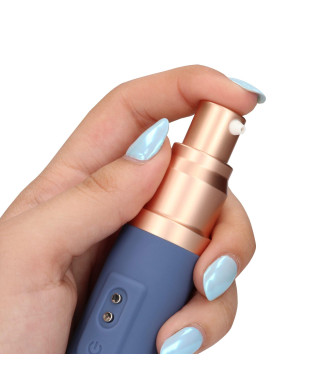 Travel Vibrator with Lube Compartment and Pump