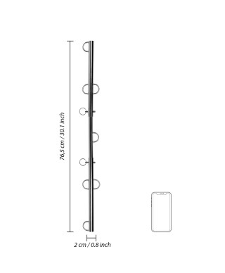 Spreader Bar with Multiple Hooks - Silver