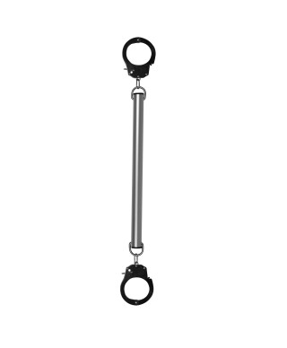 Spreader Bar with Hand or Ankle Cuffs - Silver