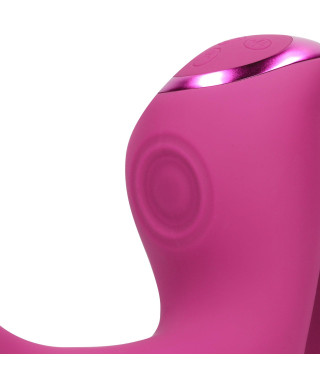 Riko - Rechargeable Triple Action Thumper with Advanced Finger Motion Pulse Wave Stimulator - Pink