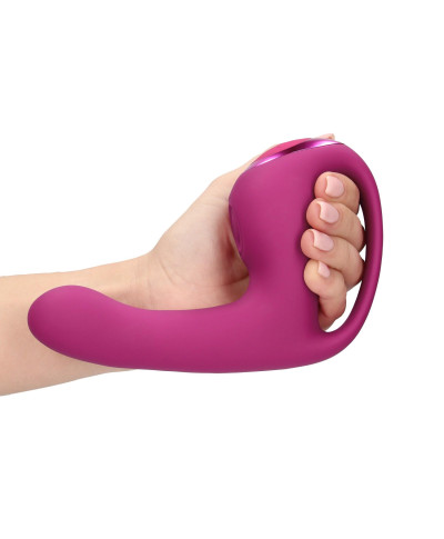 Riko - Rechargeable Triple Action Thumper with Advanced Finger Motion Pulse Wave Stimulator - Pink