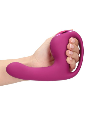 Riko - Rechargeable Triple Action Thumper with Advanced Finger Motion Pulse Wave Stimulator - Pink