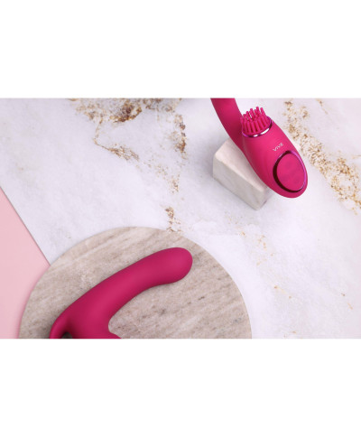 Riko - Rechargeable Triple Action Thumper with Advanced Finger Motion Pulse Wave Stimulator - Pink