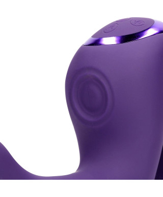 Riko - Rechargeable Triple Action Vibrator with Advanced Finger Motion Pulse Wave Stimulator Purple