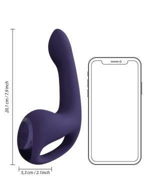 Riko - Rechargeable Triple Action Vibrator with Advanced Finger Motion Pulse Wave Stimulator Purple
