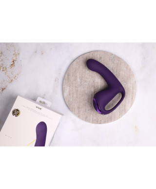 Riko - Rechargeable Triple Action Vibrator with Advanced Finger Motion Pulse Wave Stimulator Purple