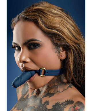 Silicone Penis Ball Gag Blue