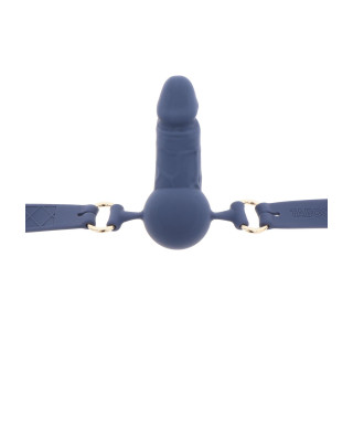 Silicone Penis Ball Gag Blue