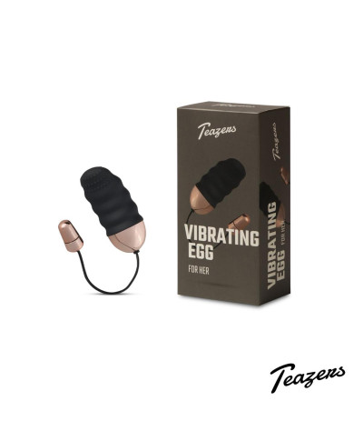 Teazers Ribbed Vibrating Egg With Remote Control