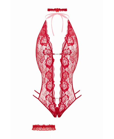 Open crotch Body-Set Renee - Red