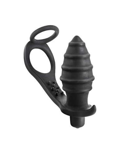 PROSTATE STIMULATOR COCKRING PLUG AP071 BLACK