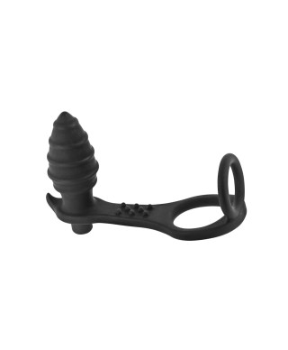 PROSTATE STIMULATOR COCKRING PLUG AP071 BLACK